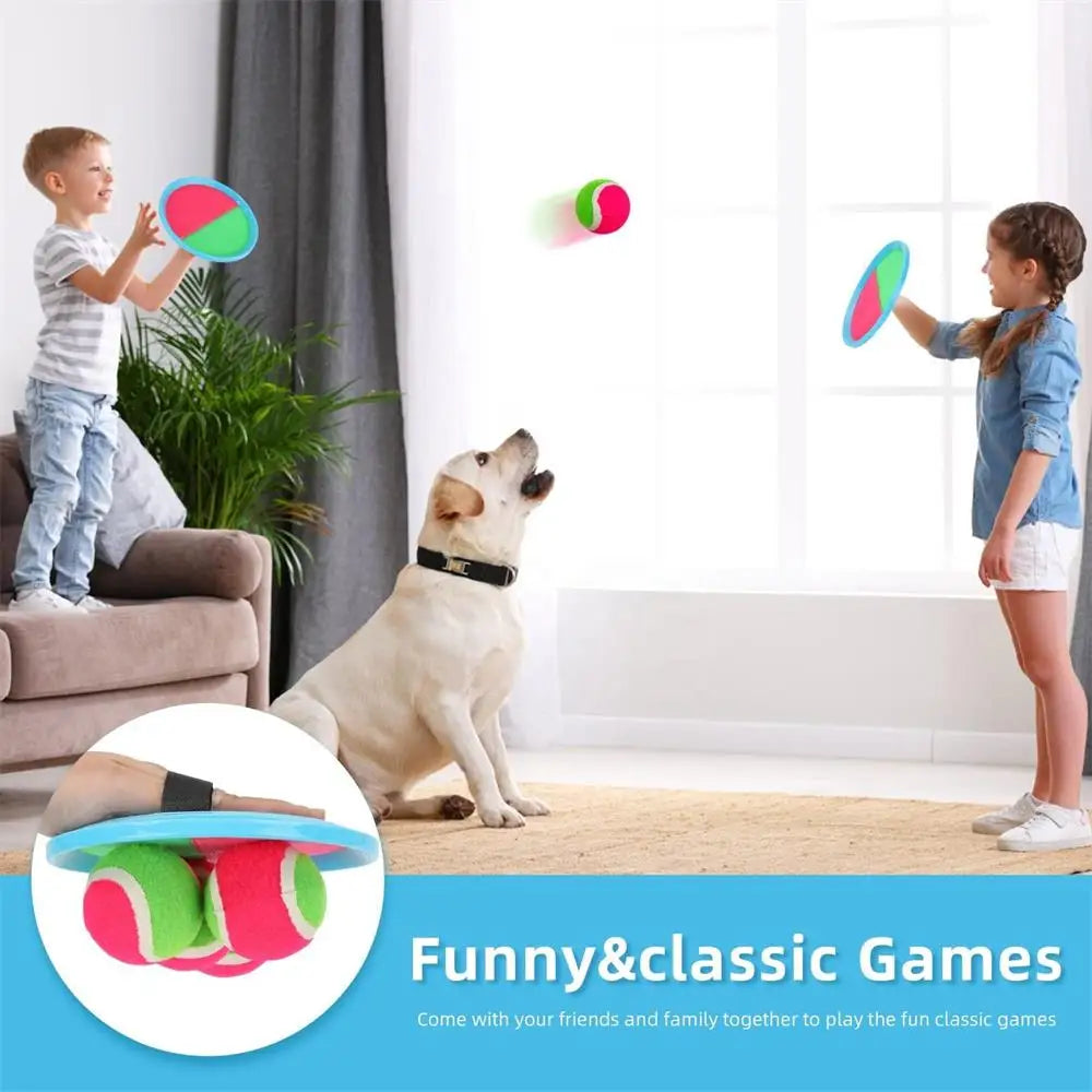 Outdoor Sport Toys Plastic Beach Racket Catch Paddle Outside Game Toss and Catch Velcro-s Ball Perfect Beach Playground Sets