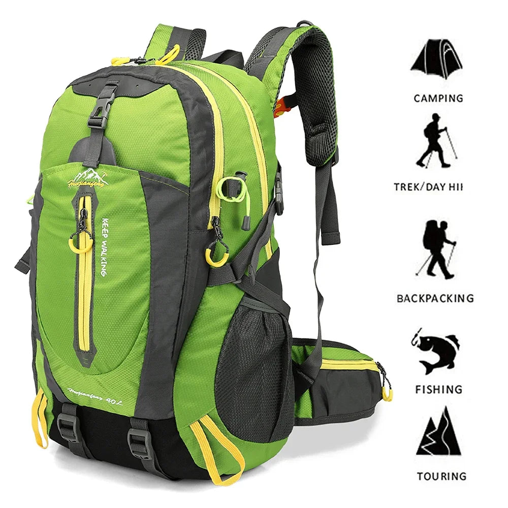 40L Hiking hiking backpack Waterproof traveling backpack Camping Hiking Laptop backpack Hiking supplies for men and women