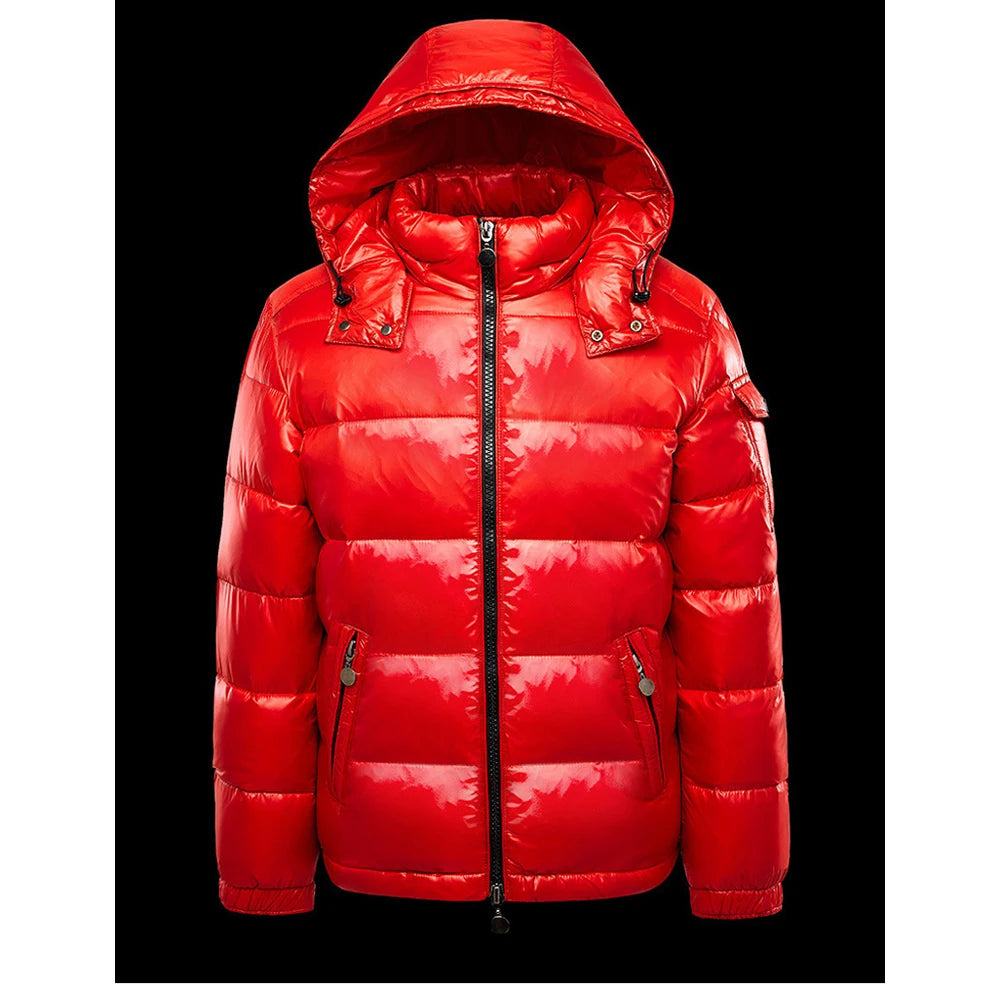 Winter Men's Mountain Ski Warm Parkas Coats Fashion Men Cotton Down Padded Jackets Men Hiking Thermal Windbreaker Hooded Coats