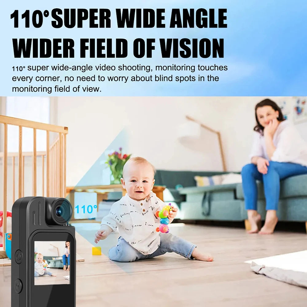 Beach Camp Full HD 1080P Mini Body Camera Body Mounted Camera Night Vision Digital Video Recorder 1.3inch Bodycam Police Camera