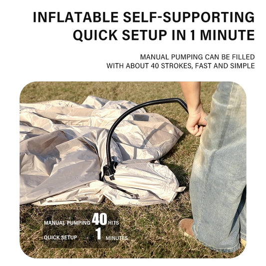 Beach Camp Outdoor Camping 3-4 Person Portable Waterproof Family Awning Beach Tent Quick Opening Fishing Tent Picnic Park Anti-UV Shade