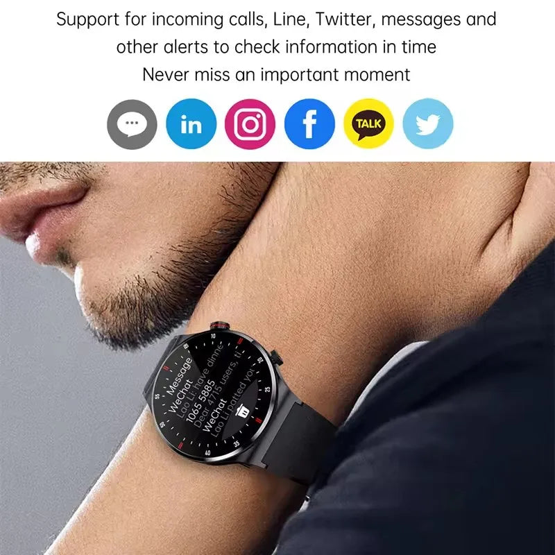 Beach Camp 2025 NFC Bluetooth Call Smart Watch Men Full Screen GPS Sports Bracelet Waterproof ECG Health Monitor SmartWatch for IOS Android