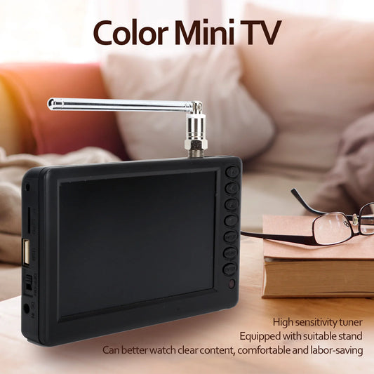 Beach Camp Digital Television 5 Inch Digital Television ATSC TV Portable Digital TV for Car Camping Kitchen Portable Digital TV