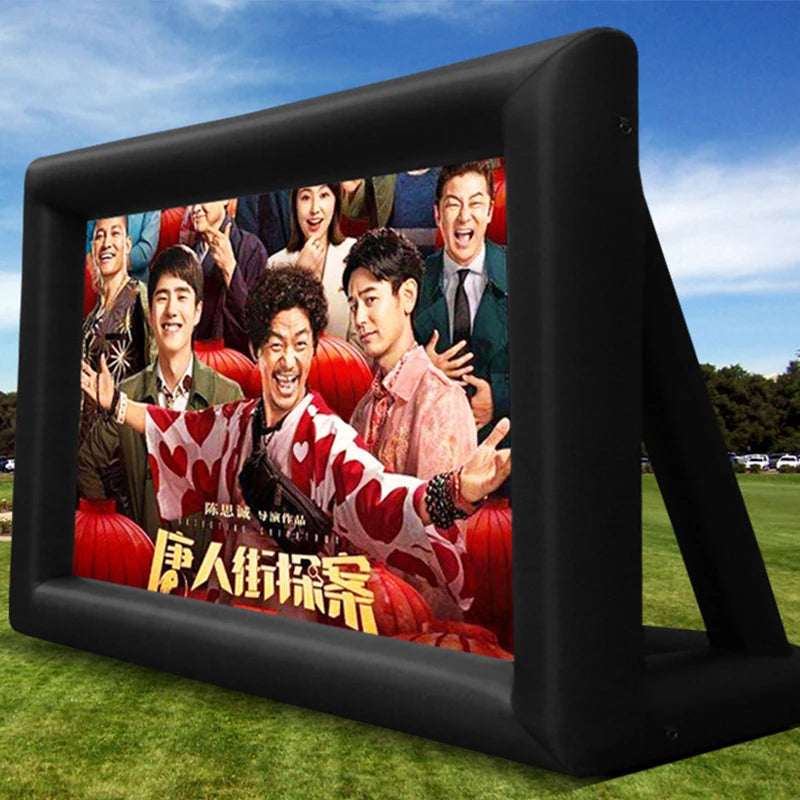 Beach Camp Outdoor Inflatable Movie Screen Moveable Film Projection Screen Advertising Promotion Inflatable Screen Manufacturer Wholesale