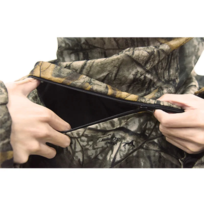 Beach Camp Outdoor Hunting Fishing Clothing Camouflage Hooded Ghillie Suit Jungle Camping Hiking Gardening Work Wear Mosquito Proof Clothes