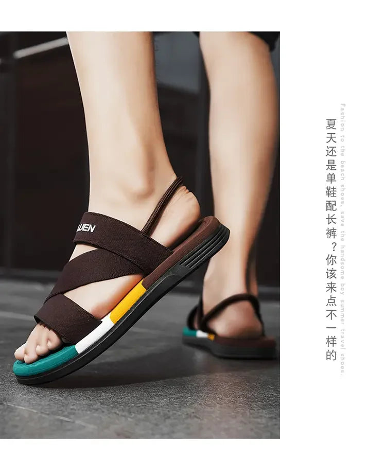 Beach Camp 2025 Hot Sale Summer Wear-Resistant Sandals, Versatile, Casual and Fashionable Outdoor Beach Shoes, Simple Sports Shoes for Men