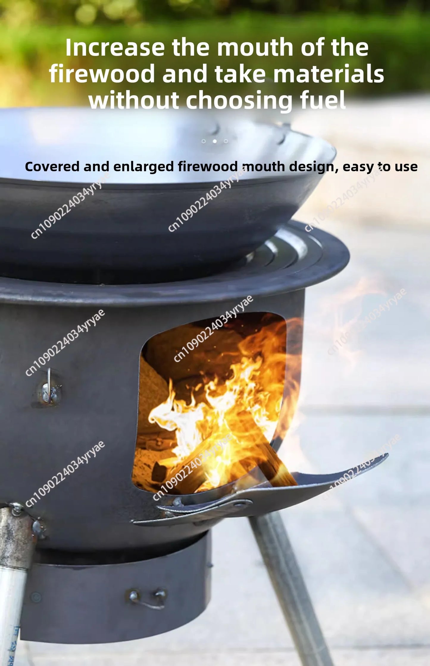 Camping Fire Pits Outdoor Grill Stand Camping Furnace Heating Wood Fire Stove Household Rural Portable Brazier Stove Stand