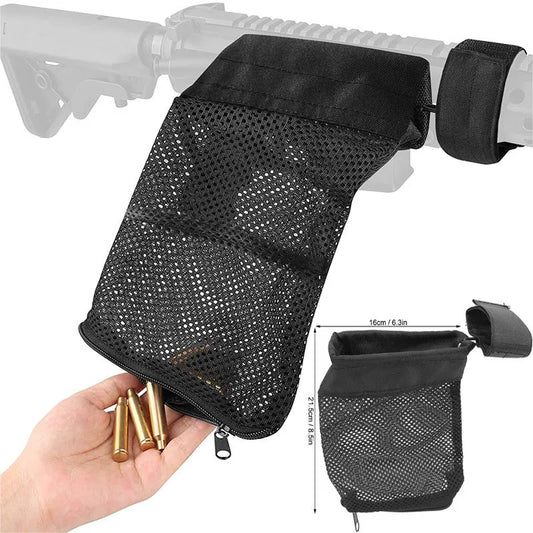 Hunting Bullet Shell Bag  Gear Ammo Brass Shell Catcher Mesh Trap Nylon Mesh Bag Capture Black Collection Bag Ammo Bag