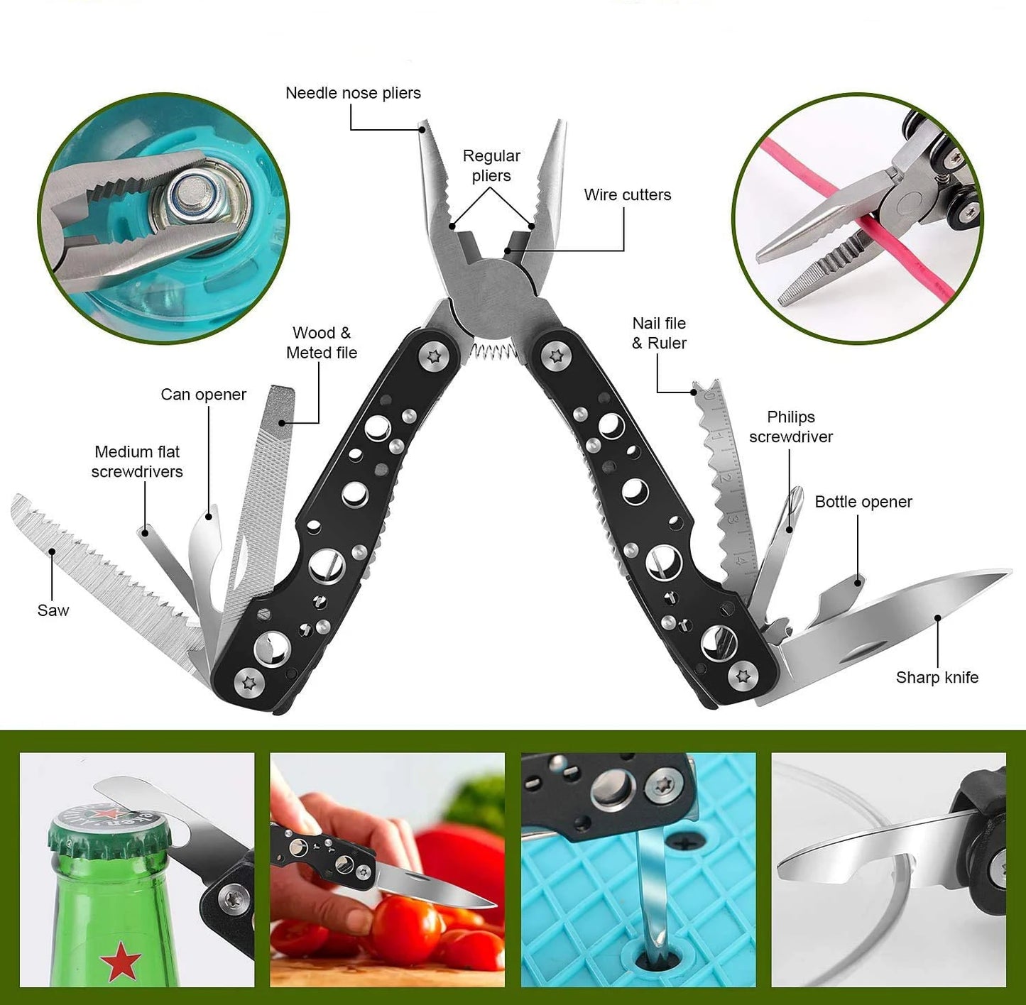 Outdoor Survival Kit: Multifunctional Camping & Hiking Essentials - First Aid Kit Emergency Tactical Gear Set  ﻿