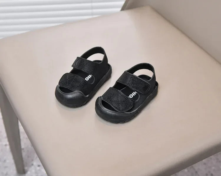 Baby Beach Shoes Toes Capped Anti-kicked Toddler Kids Walking Shoes Non-slip Soft Sole 2025 Summer Boys Girls Sandals Versatile