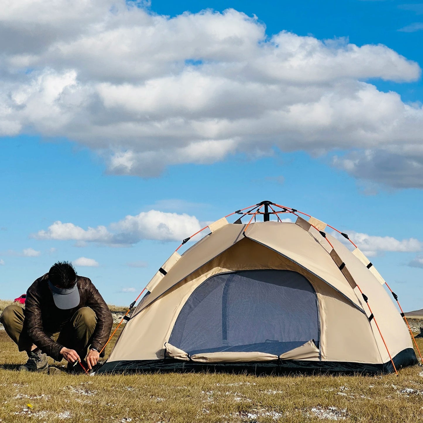 Beach Camp Outdoor Automatic Quick-opening Tent Automatic Rainproof Sunshine-proof Tent Fishing Beach Sunshine Shelter 4 person tents