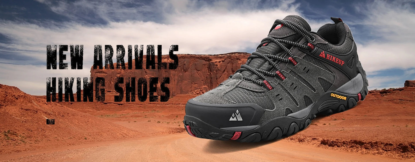 Men's Hiking Shoes Suede Leather Outdoor Shoes Wear-resistant Men Trekking Walking Hunting Tactical Sneakers