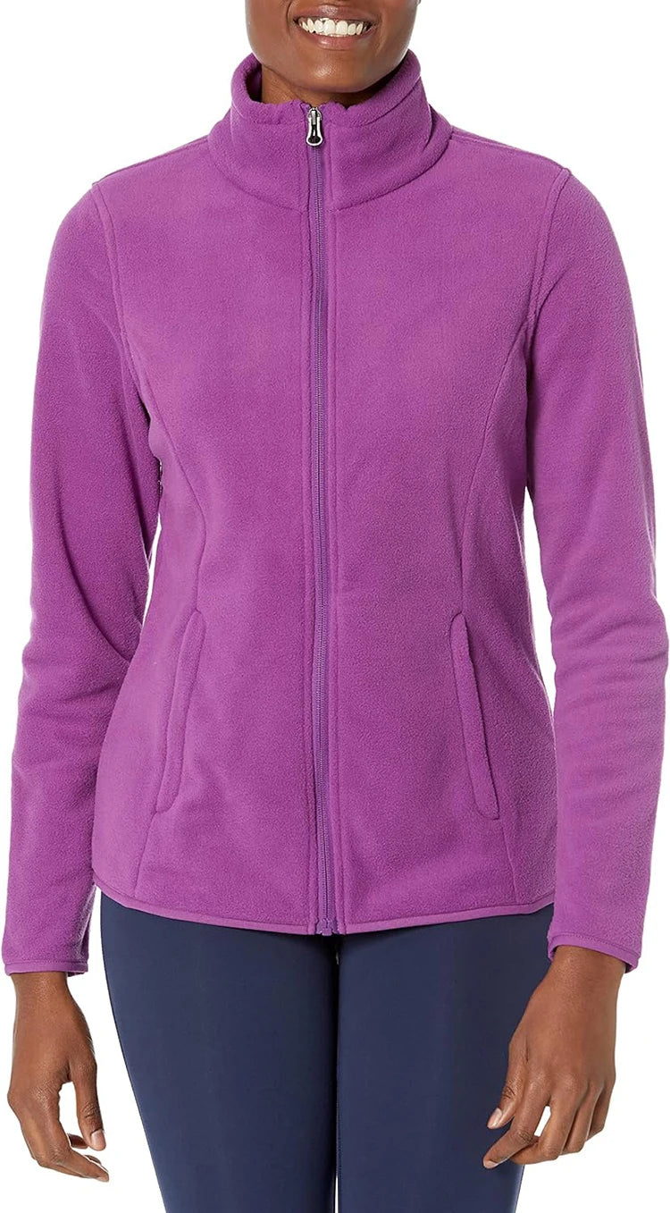 Beach Camp Women's Winter Coat with Full Zipper, Warm, Soft, Lightweight, Suitable for Camping, Running, Cycling, Outdoor Travel,