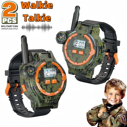 Beach Camp 2PCS Rechargeable Walkie Talkies for Kids, Two-Way Radio Walkie Talkie with Flashlight and Compass,200 Meter Transmission Range, Out