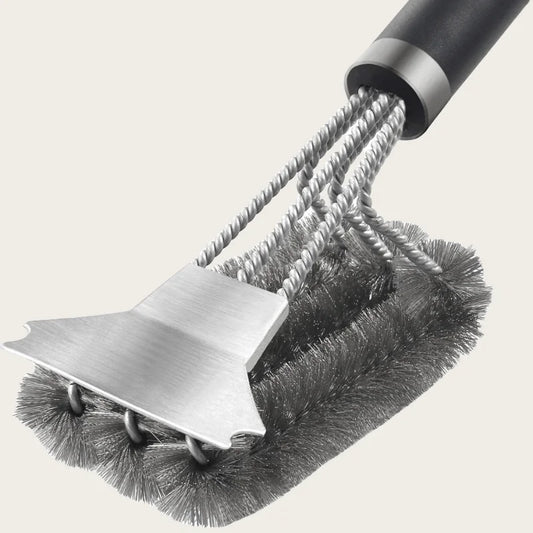Grill Brush - Bristle Free BBQ Grill Brush - Rust Resistant Stainless Steel Barbecue Cleaner - Great Grilling Accessories