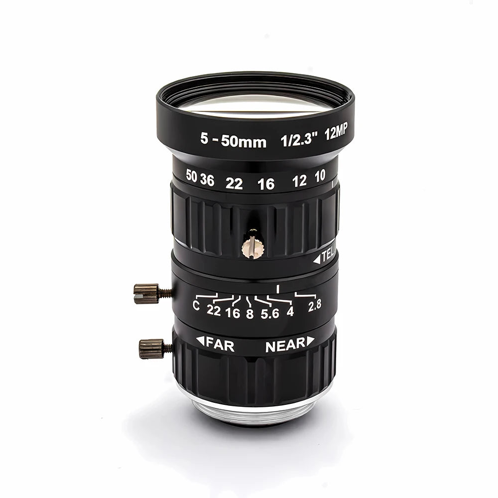 Beach Camp WGWK 5-50mm Camera High Quality Telescope Zoom 1/2.3" HD 12Megapixel C Mount Varifocal Lens Professional Industrial Camera Lens
