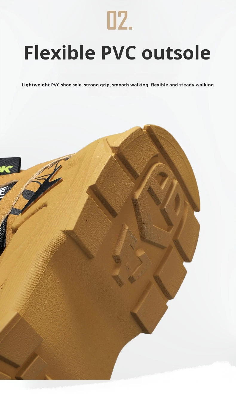 New Outdoor Boots Men's High Top British Style Cargo Short Boot Help Men's Outdoor Leisure Mountaineering Boots