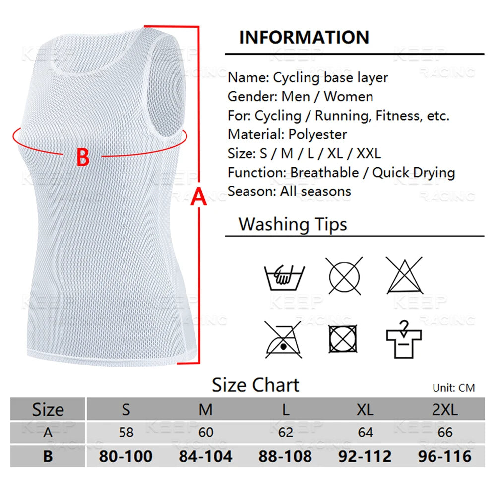 Beach Camp Women's Cycling Base Layers Colorful Cycling Jersey Blue Quick Dry Vest Breathable Pink Undershirt Elastici Vest Road Bike Jerseys