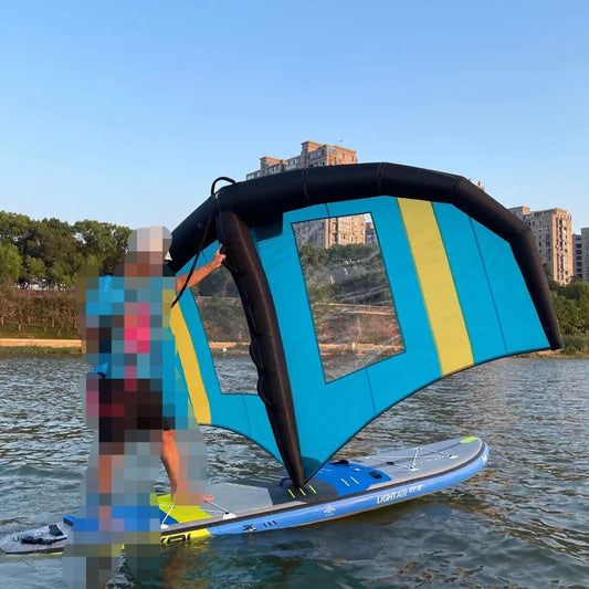 Beach Camp Inflatable Foil Windsurfing Wing, Foil Surfer Sup Board, Hydrofoil, Windsurfing, Kitesurf, Sailing