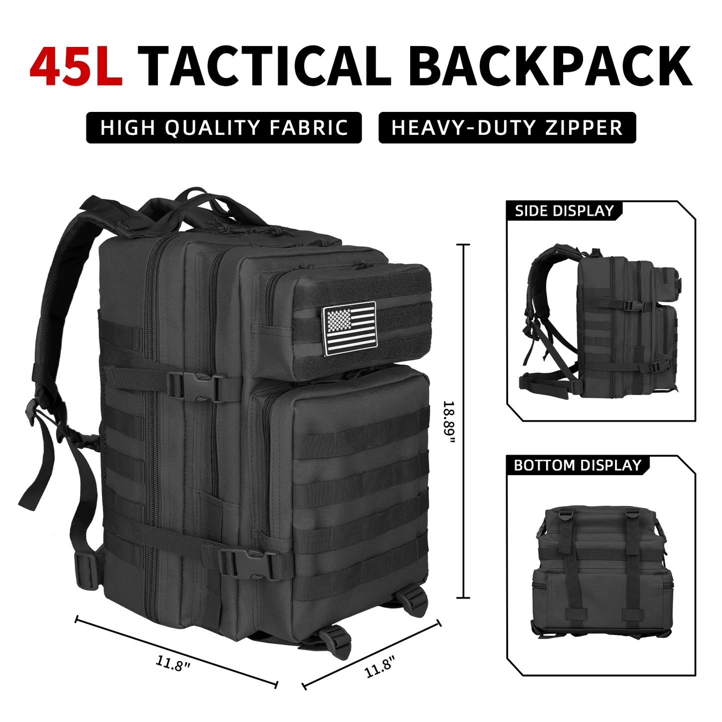 30L/45LHiking Hunting Tactical BackpackIdeal for Travel and Outdoor Activities Such as Routes,  Camping, Excursions and Hiking