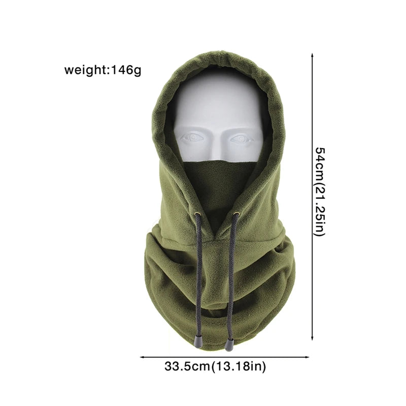 Beach Camp Winter Thermal Neck Warmer Outdoor Fleece Balaclava Scarf Skiing Face Mask Snood Hood Hat Windproof Keep Warm Cycling Cap New