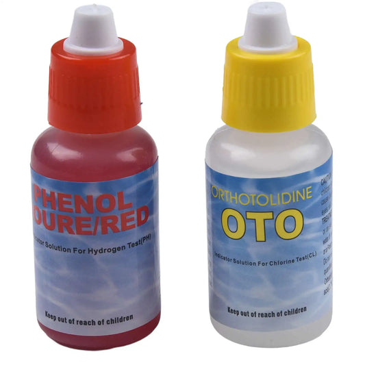 Beach Camp for Swimming Pool Maintenance Swimming Pool Test Kit Integrated Color Markings Phenol Red PH Test Solution for Spas