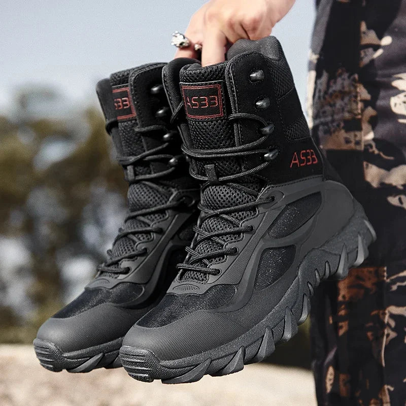 Beach Camp Winter Tactical Combat Boots Men Work Safety Shoes Special Force Desert Ankle Boot Men's Hunting Trekking Camping Boots