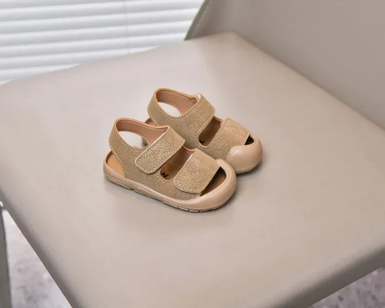 Baby Beach Shoes Toes Capped Anti-kicked Toddler Kids Walking Shoes Non-slip Soft Sole 2025 Summer Boys Girls Sandals Versatile