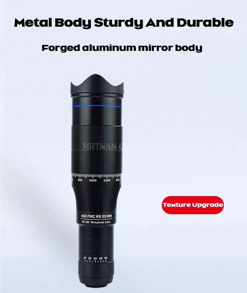 Beach Camp Professional Telescope Monocular HD 40X Zoom Phone Lens Camera Telephoto With Tripod Metal Telescope For Tourism Camping