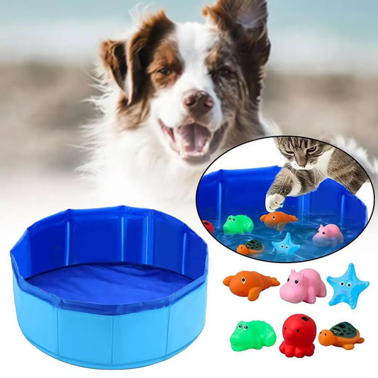 Beach Camp Indoor Cat Pool Toy with Fish Toys Set Splash Self Play Mat Floppy Swimming Summer Bath for Cats Dogs Water Play