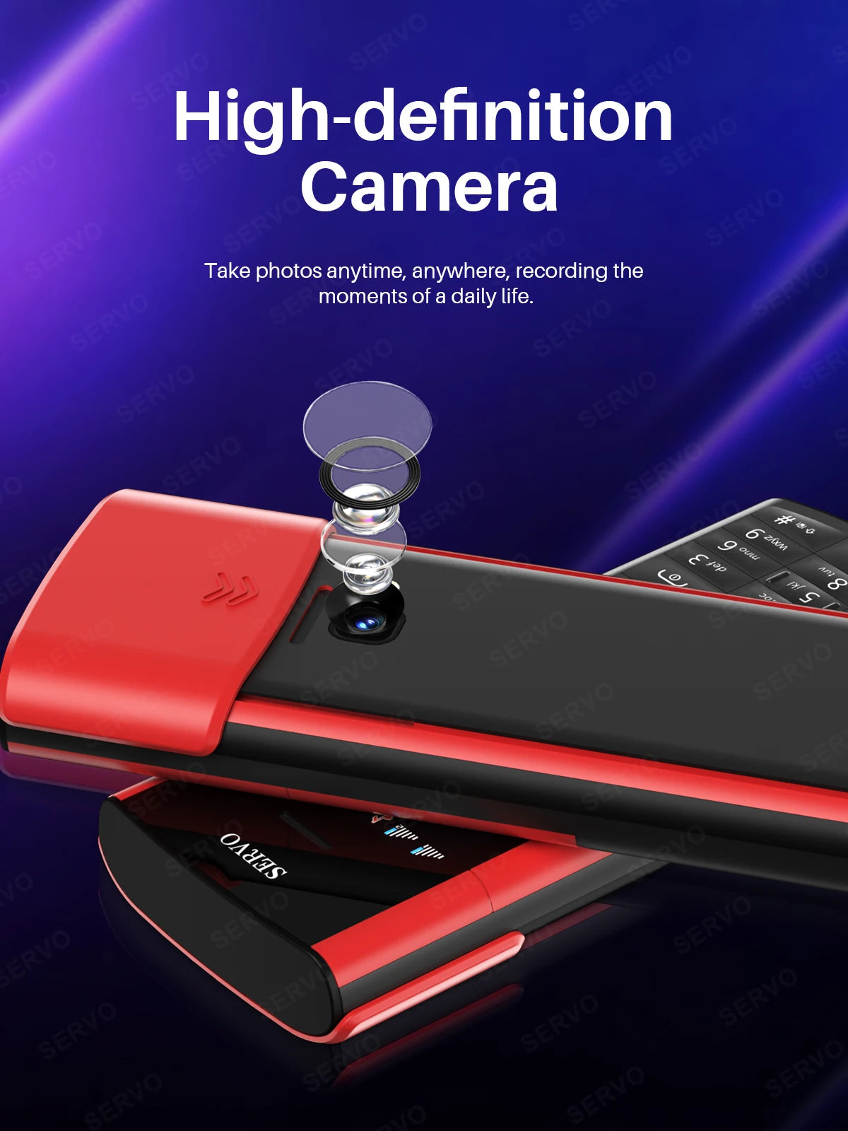 SERVO R25 PRO Button Mobile Phone Built-in TWS Earphones Dual SIM Standby Speed Dial Blacklist FM Radio 2G GSM Feature Cellphone