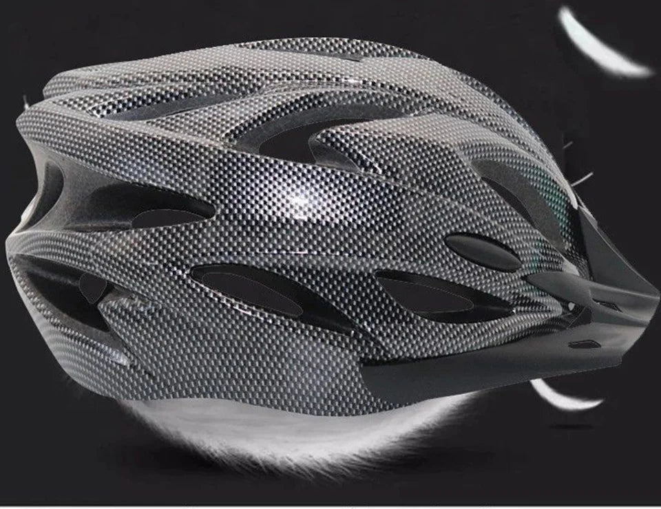 Beach Camp Cycling Helmet Comfort Lining Lightweight Fiber Texture Helmet Adult Mountain Bike Cycling Equipment