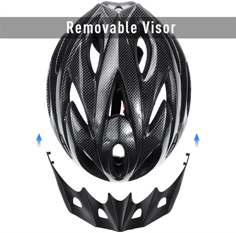 Beach Camp Cycling Helmet Comfort Lining Lightweight Fiber Texture Helmet Adult Mountain Bike Cycling Equipment