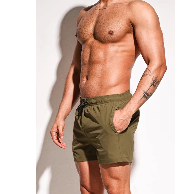 Beach Camp Men Swimming Shorts Summer Trunks Swimwear Quick Dry Board Short Pant Bathing Suit Sport Swimsuit Surfing Beach Swim Shorts Men