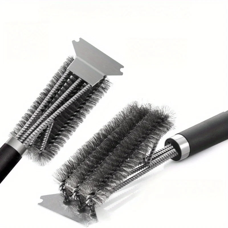 Grill Brush - Bristle Free BBQ Grill Brush - Rust Resistant Stainless Steel Barbecue Cleaner - Great Grilling Accessories