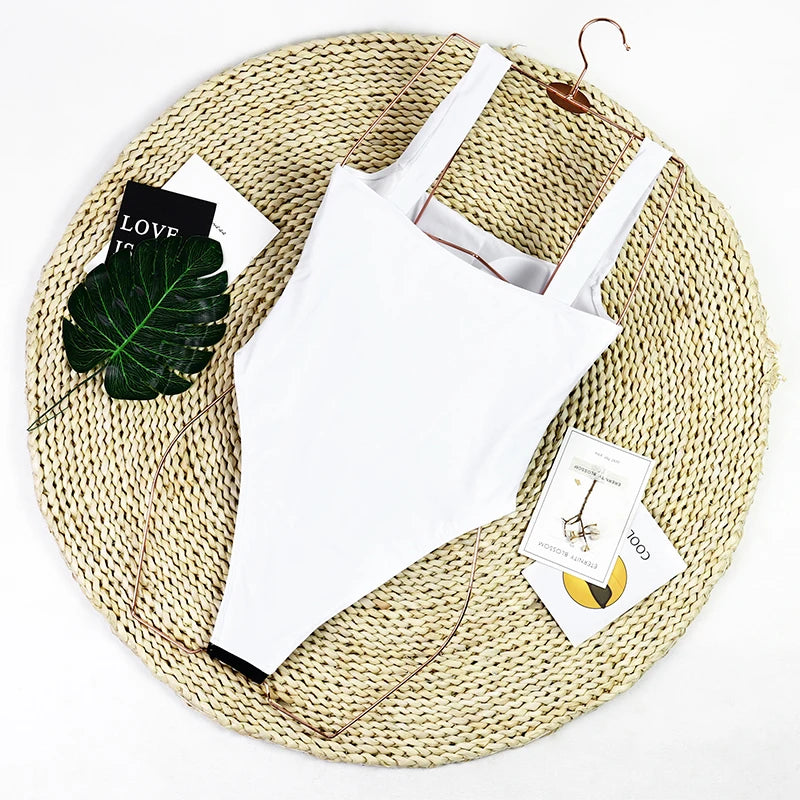 Beach Camp Woman Swimwear High Waist Bikinis Shorts Women's Swimsuit Luxury Ribbed Two-piece Bathing Suits Summer Bikini Set Swimsuit