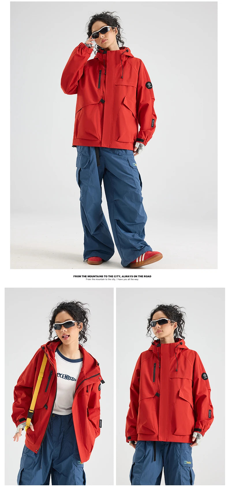 Beach Camp Outdoor Women's Waterproof Jacket Mountain Climbing Workwear Windbreaker Men Loose Fit Windproof Spring Autumn Vibe Hiking Coat