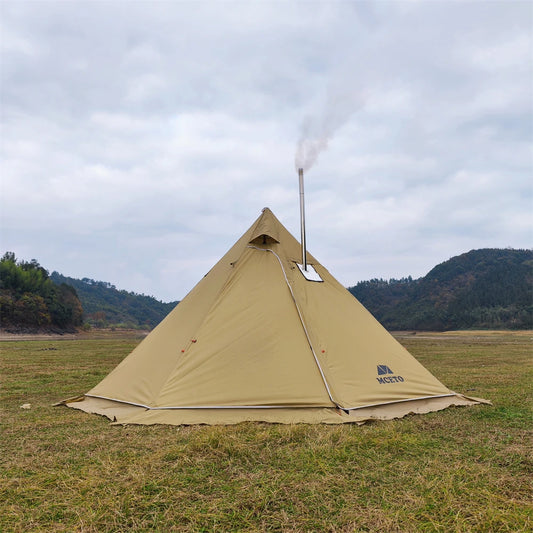 Beach Camp 4-6 People Tipi Hot Tent with Stove Jack 400PRO Camping Pyramid Teepee Tent for Camping Backpacking Hiking