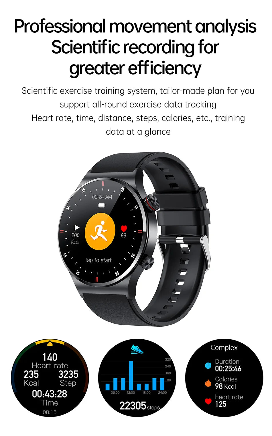 Beach Camp 2025 NFC Bluetooth Call Smart Watch Men Full Screen GPS Sports Bracelet Waterproof ECG Health Monitor SmartWatch for IOS Android