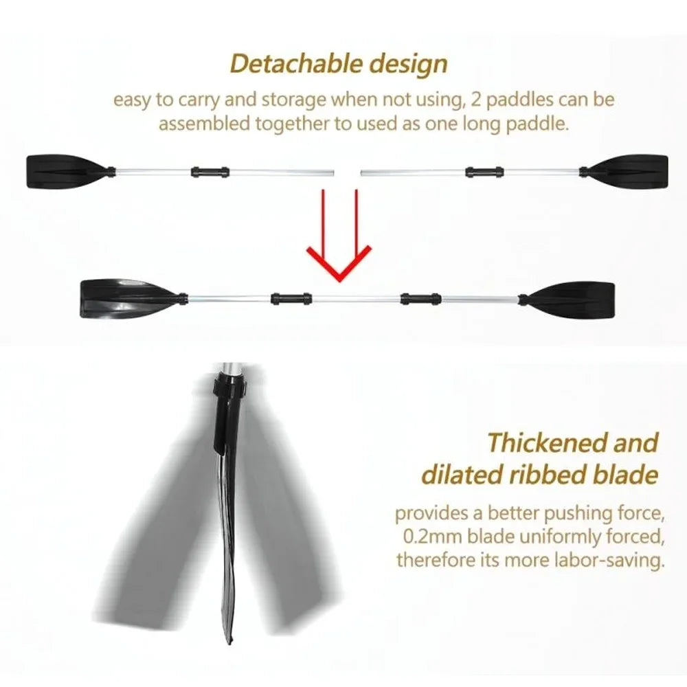 Beach Camp 2PCS Heavy Duty Paddles Kayak for Inflatable Kayaks Aluminium Alloy Kayak Oars Adjustable Length Portable Paddles Play Outside