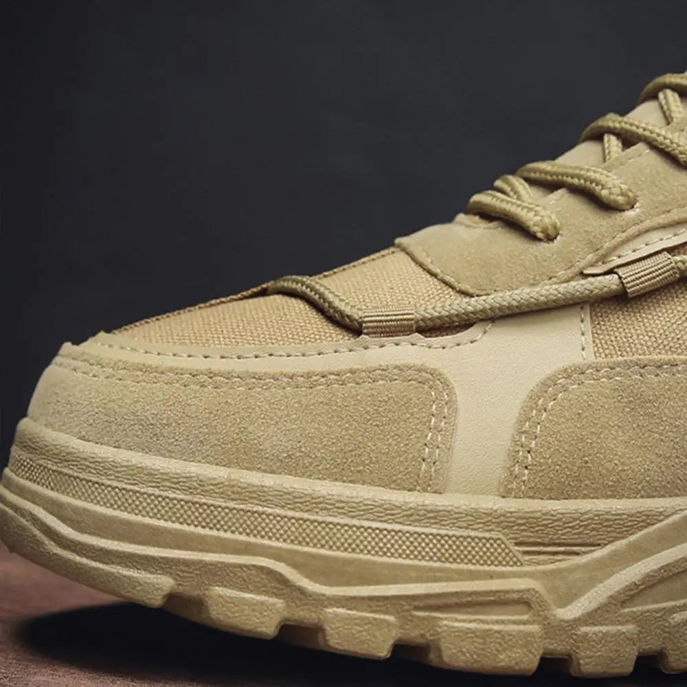 Men's High Top Hiking Boots Non-Slip Outdoor Trekking Tactical Military Boots Ankle Protctor Camping Climbing Biking Work Shoes