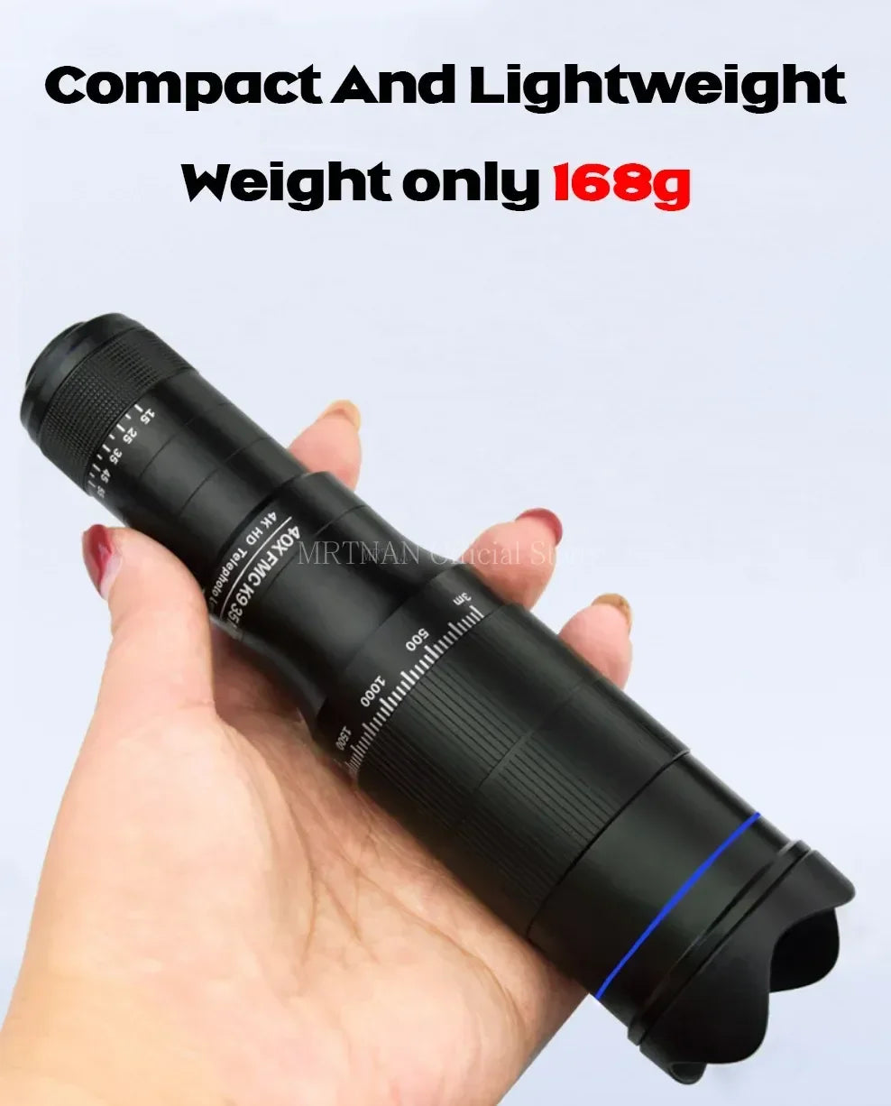 Beach Camp Professional Telescope Monocular HD 40X Zoom Phone Lens Camera Telephoto With Tripod Metal Telescope For Tourism Camping