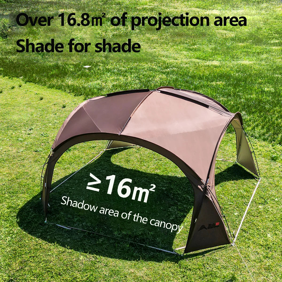 Beach Camp 8-10 Person Outdoor Camping Dome Tent Luxury Large Round Canopy Silver-coated Shelter Garden Beach Picnic Family Awning