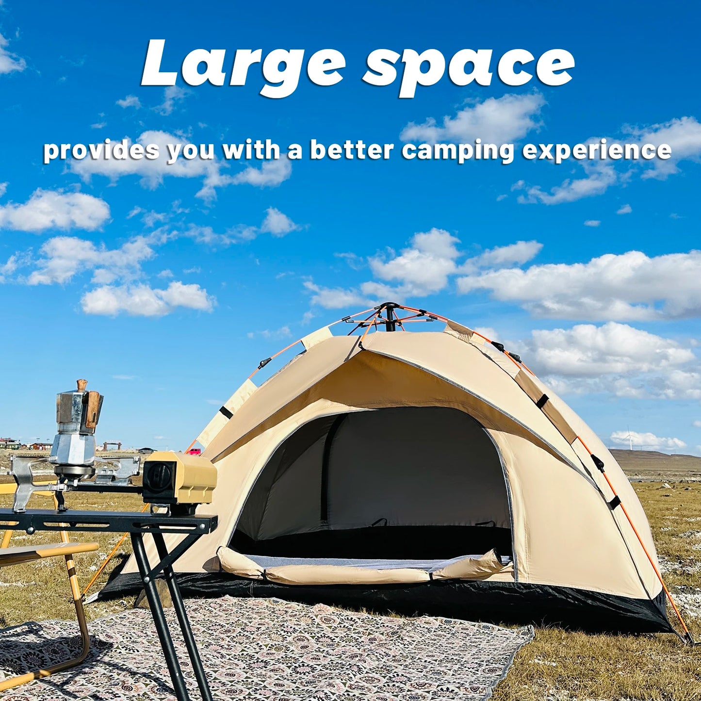 Beach Camp Outdoor Automatic Quick-opening Tent Automatic Rainproof Sunshine-proof Tent Fishing Beach Sunshine Shelter 4 person tents