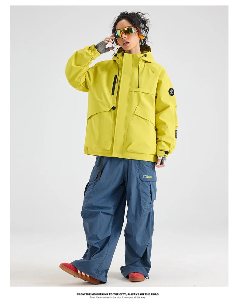 Beach Camp Outdoor Women's Waterproof Jacket Mountain Climbing Workwear Windbreaker Men Loose Fit Windproof Spring Autumn Vibe Hiking Coat