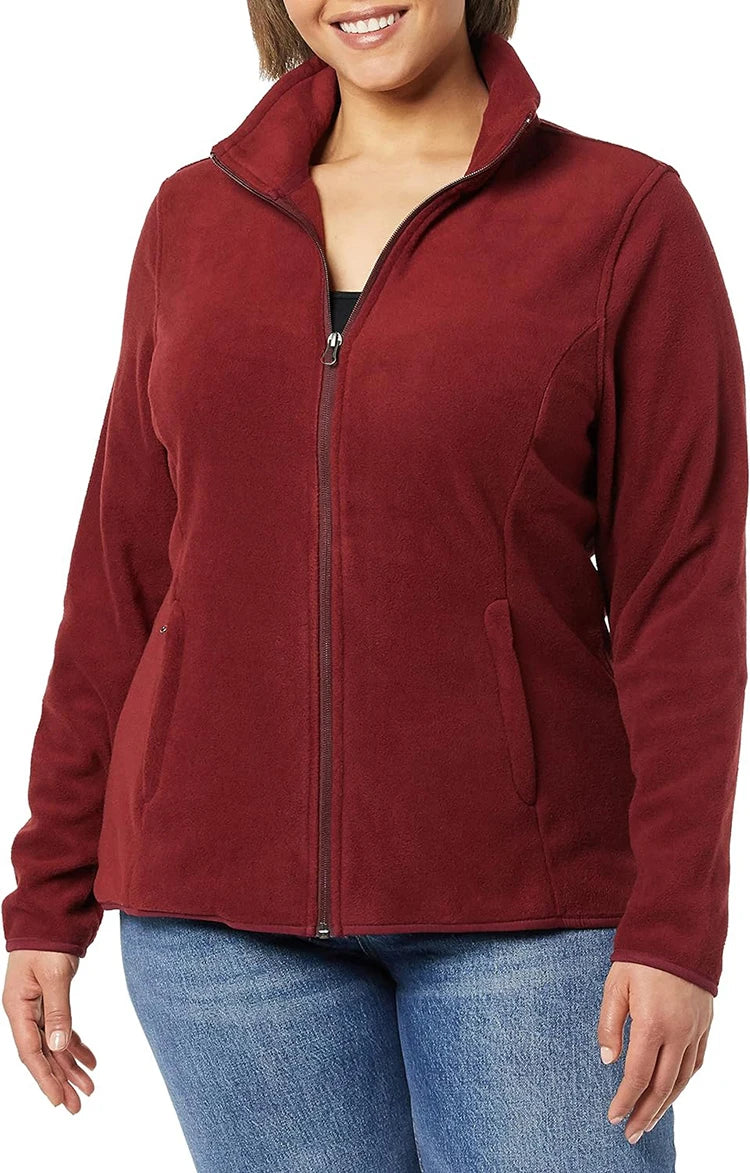 Beach Camp Women's Winter Coat with Full Zipper, Warm, Soft, Lightweight, Suitable for Camping, Running, Cycling, Outdoor Travel,