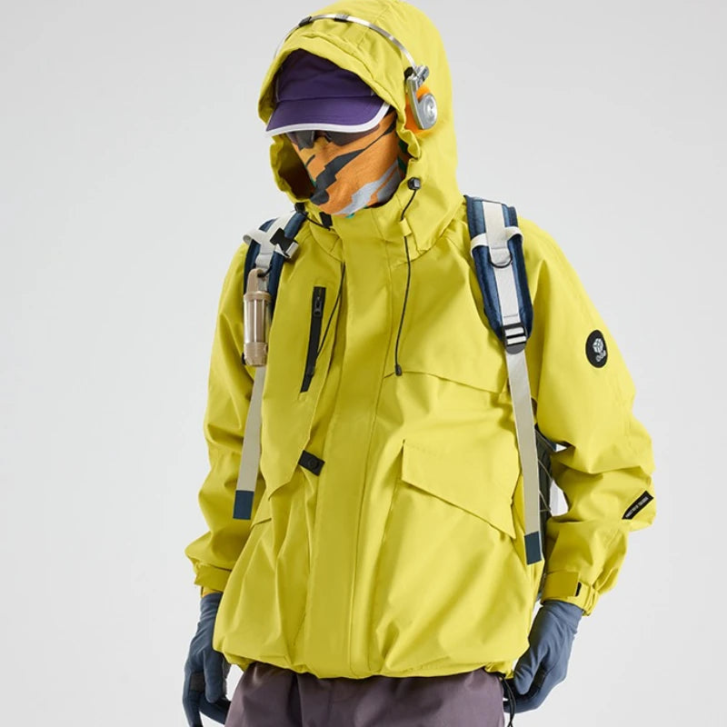 Beach Camp Outdoor Women's Waterproof Jacket Mountain Climbing Workwear Windbreaker Men Loose Fit Windproof Spring Autumn Vibe Hiking Coat