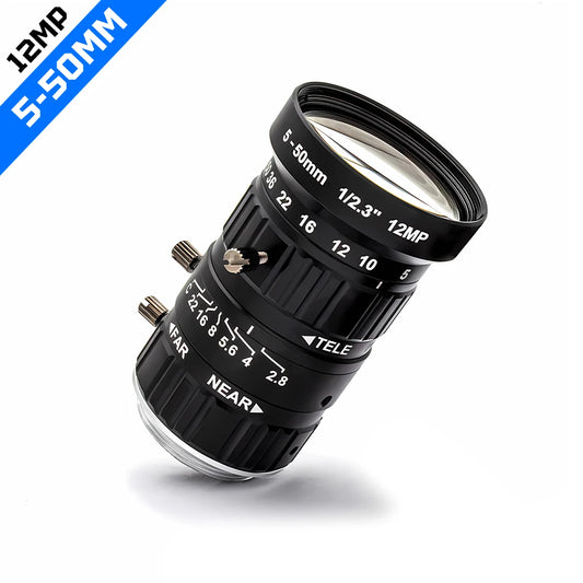 Beach Camp WGWK 5-50mm Camera High Quality Telescope Zoom 1/2.3" HD 12Megapixel C Mount Varifocal Lens Professional Industrial Camera Lens