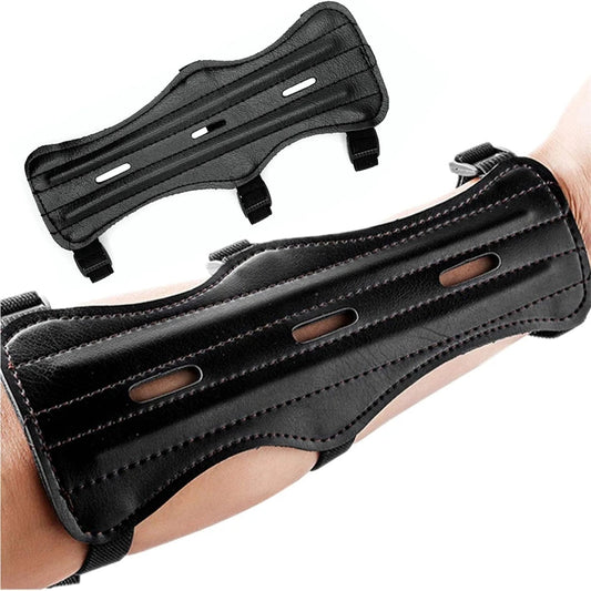 Beach Camp Leather Archery Equipment Arm Guard Protection Forearm Safe Adjustable Bow Arrow Hunting