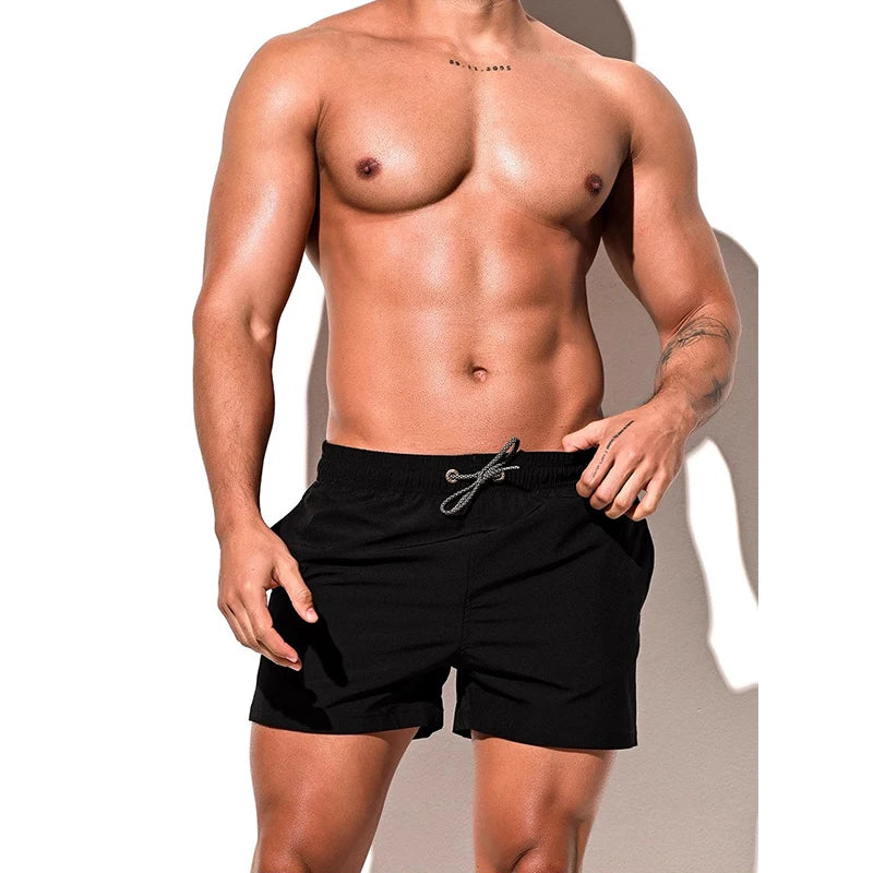 Beach Camp Men Swimming Shorts Summer Trunks Swimwear Quick Dry Board Short Pant Bathing Suit Sport Swimsuit Surfing Beach Swim Shorts Men